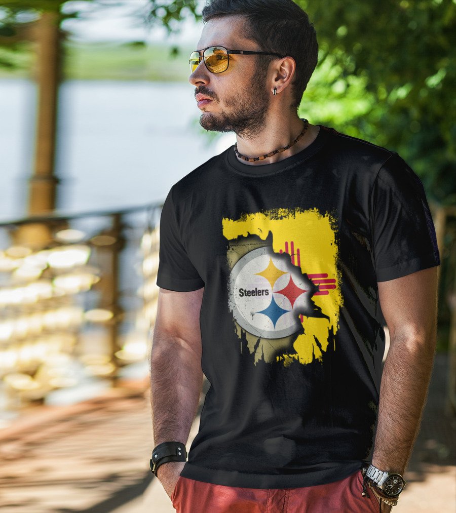 Steelers New Mexico Zia Symbol Fusion T-Shirt