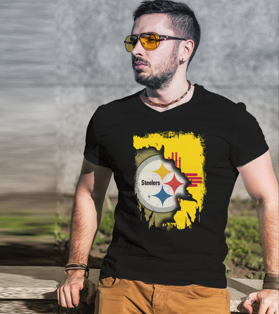 Steelers New Mexico Zia Symbol Fusion T-Shirt