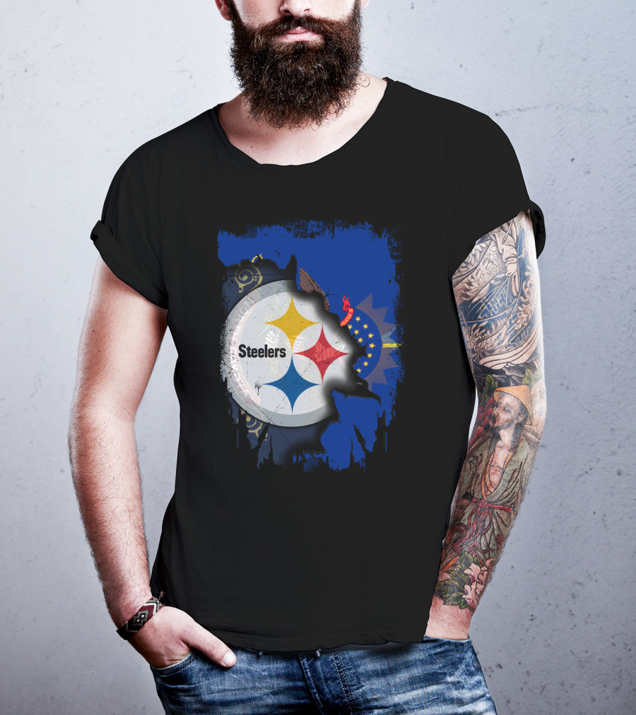 North Dakota And Steelers Fan Unity T-Shirt