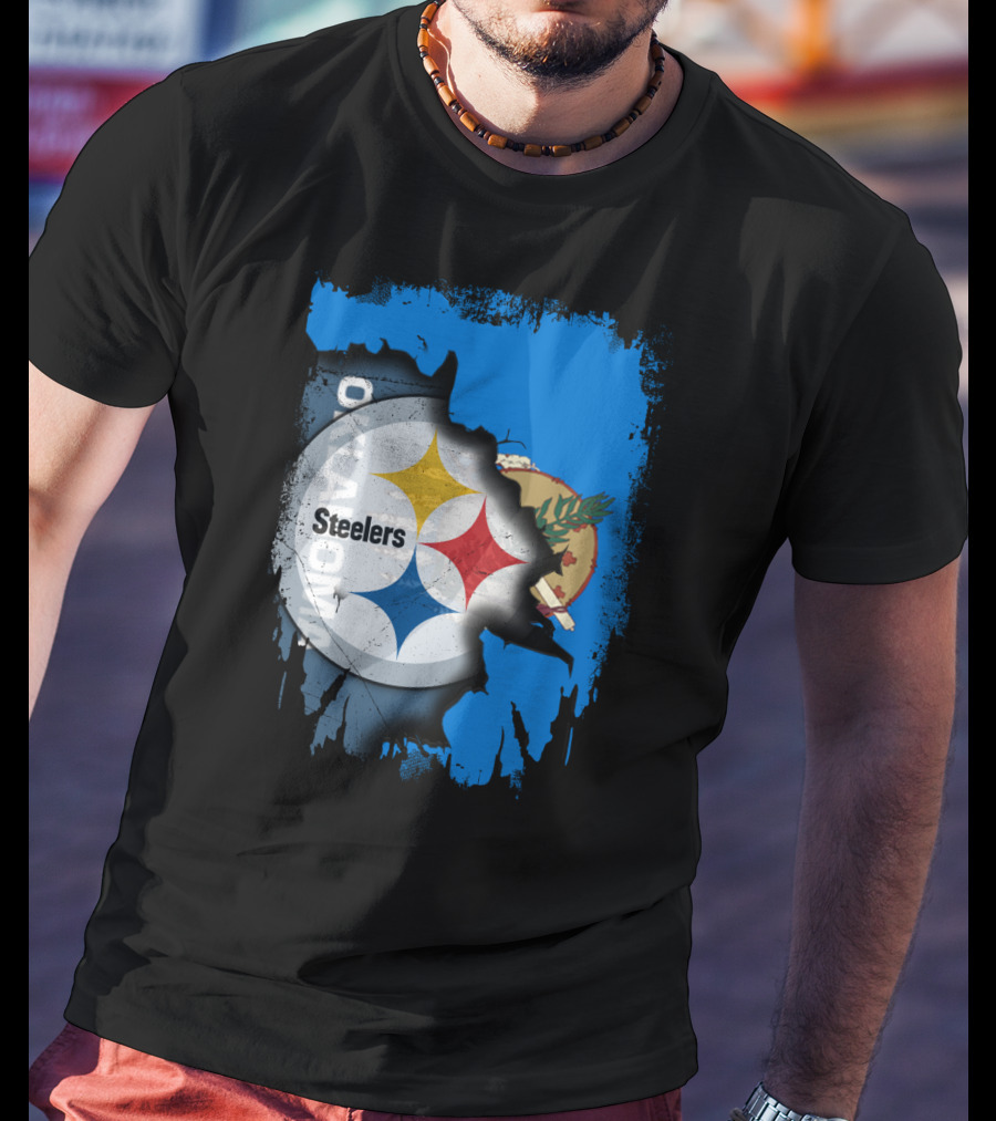 Steelers Oklahoma Pride Flag Fusion T-Shirt