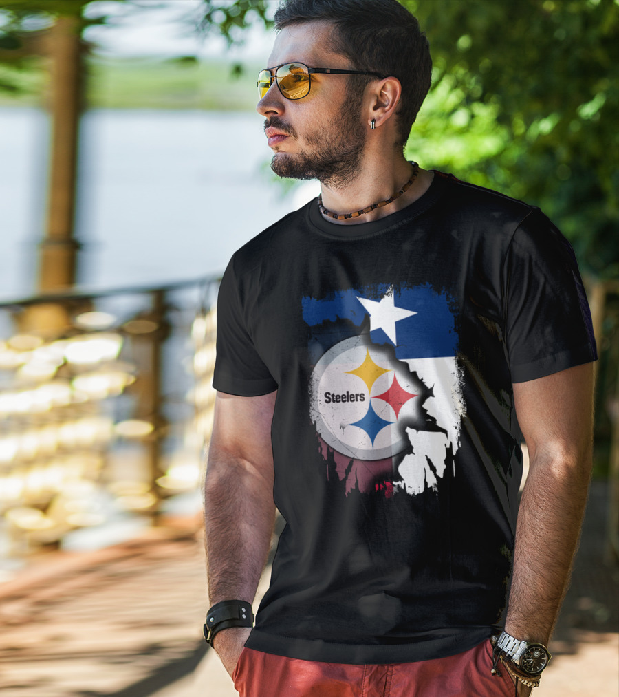 Steelers Texas Flag Fusion T-Shirt