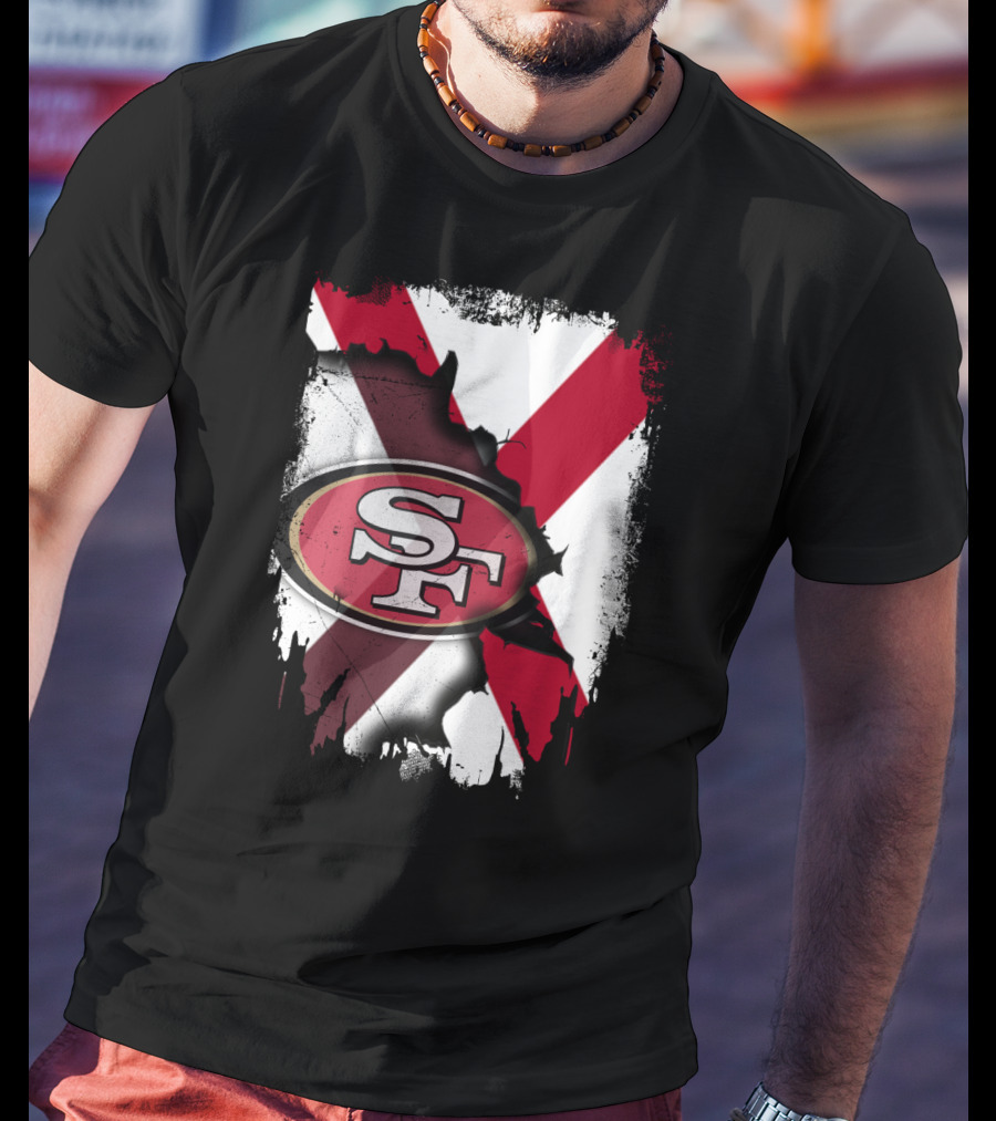 Alabama State Pride Meets 49ers Football Passion T-Shirt