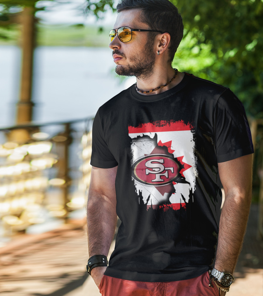Together Canada SF 49ers Map Symbol Flag T-Shirt