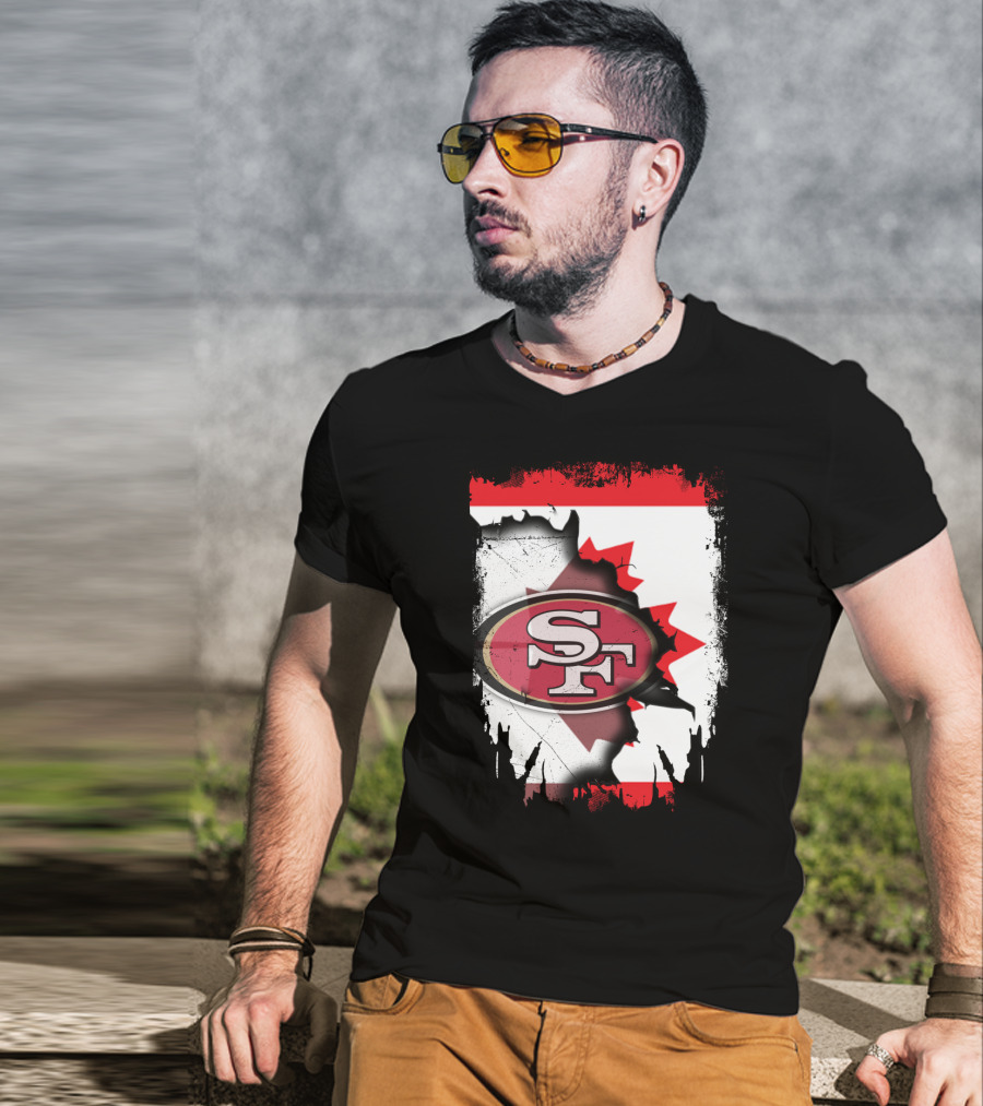 Together Canada SF 49ers Map Symbol Flag T-Shirt