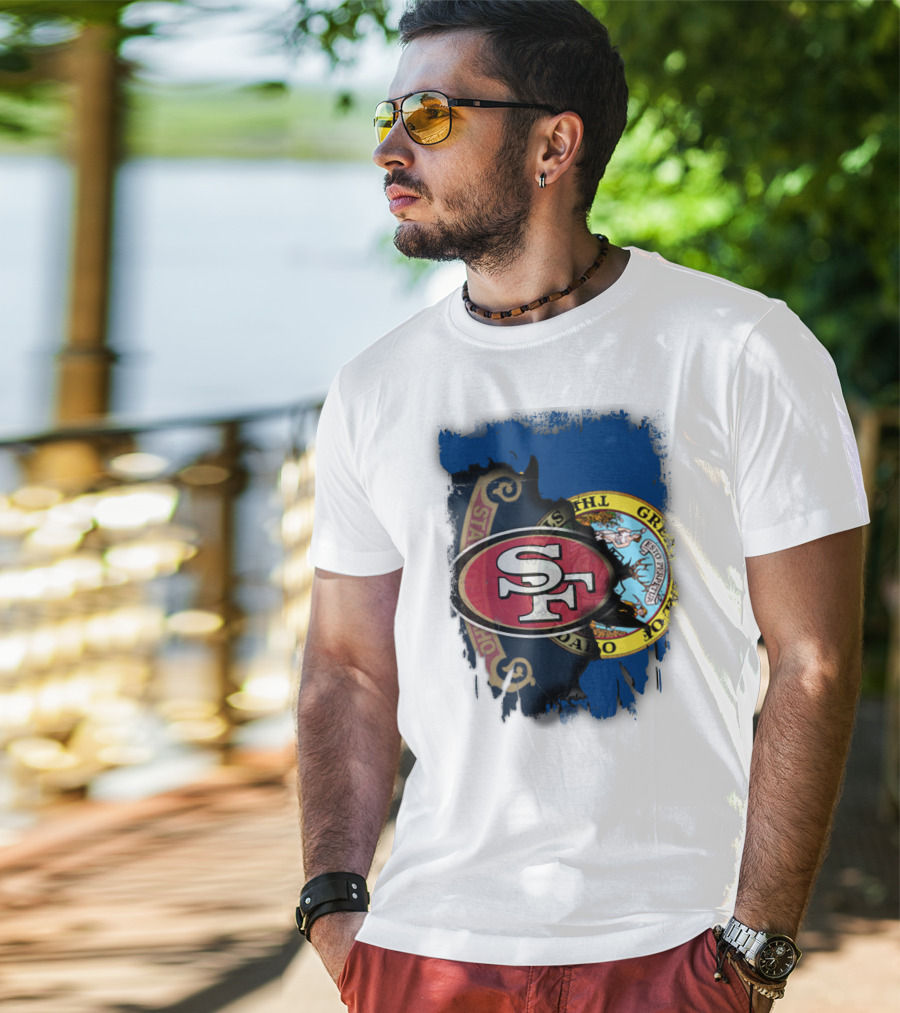Idaho State Concept With 49ers SF Logo Fusion T-Shirt