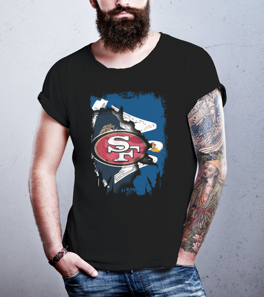 Together Louisiana SF With 49ers Eagle T-Shirt