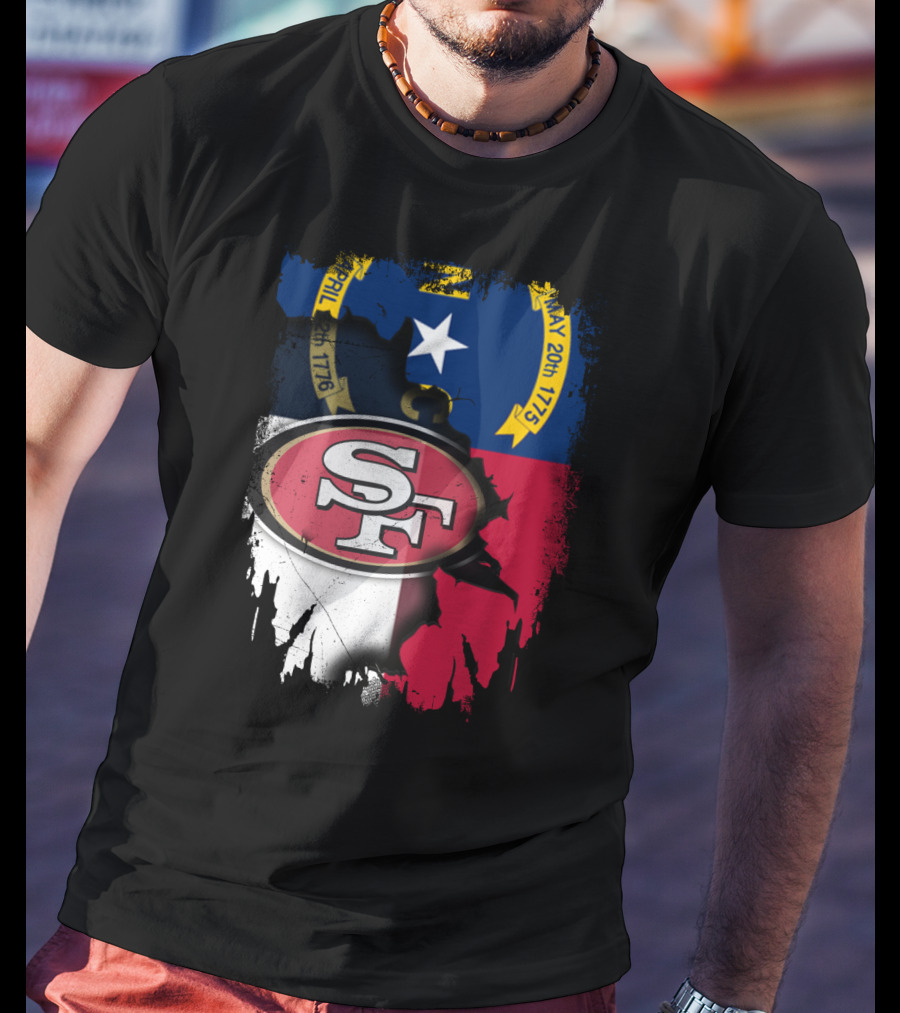 North Carolina Flag With SF 49ers T-Shirt