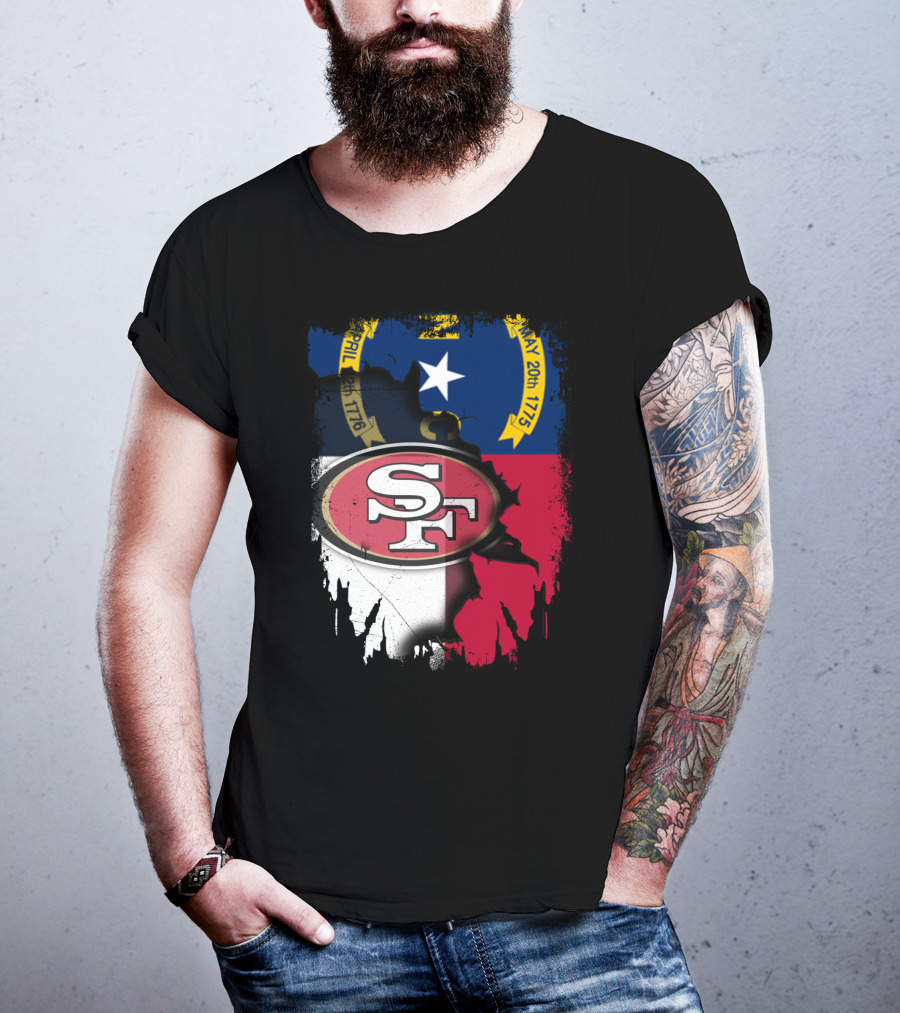 North Carolina Flag With SF 49ers T-Shirt
