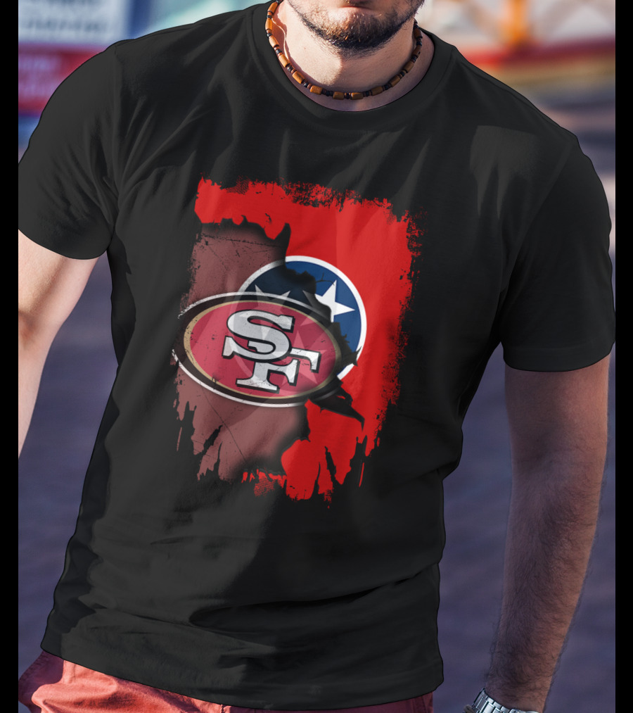 Together Tennessee San Francisco 49ers State Flag Fusion T-Shirt