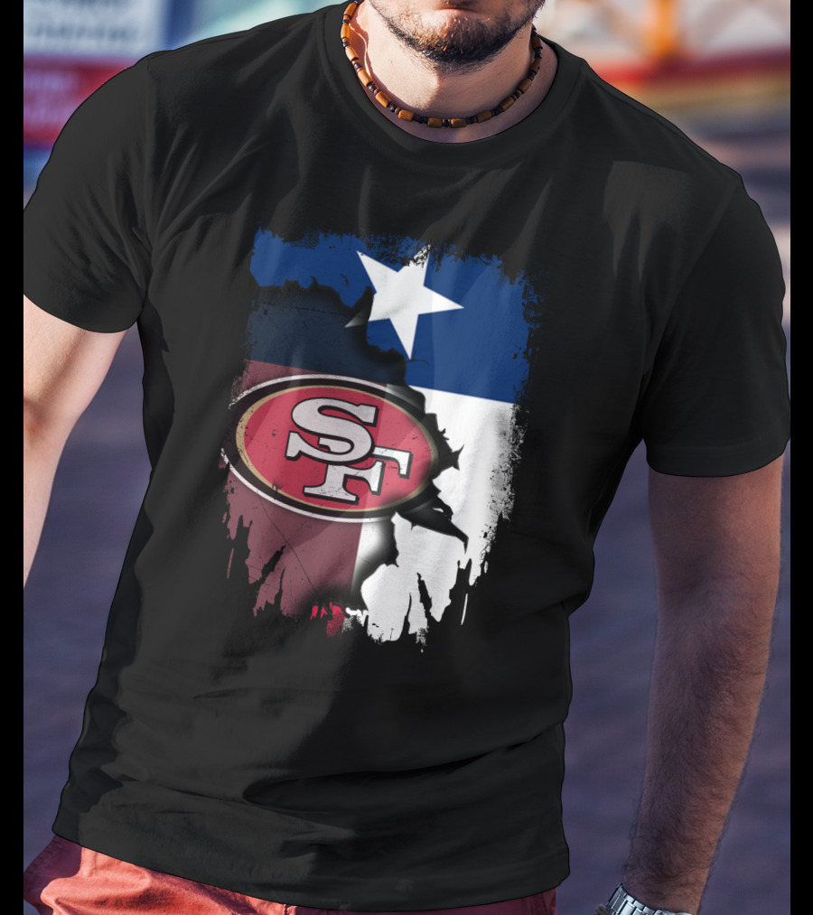Texas And San Francisco 49ers United Emblem T-Shirt