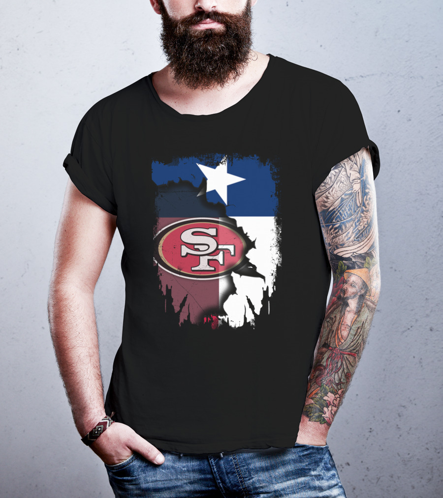 Texas And San Francisco 49ers United Emblem T-Shirt