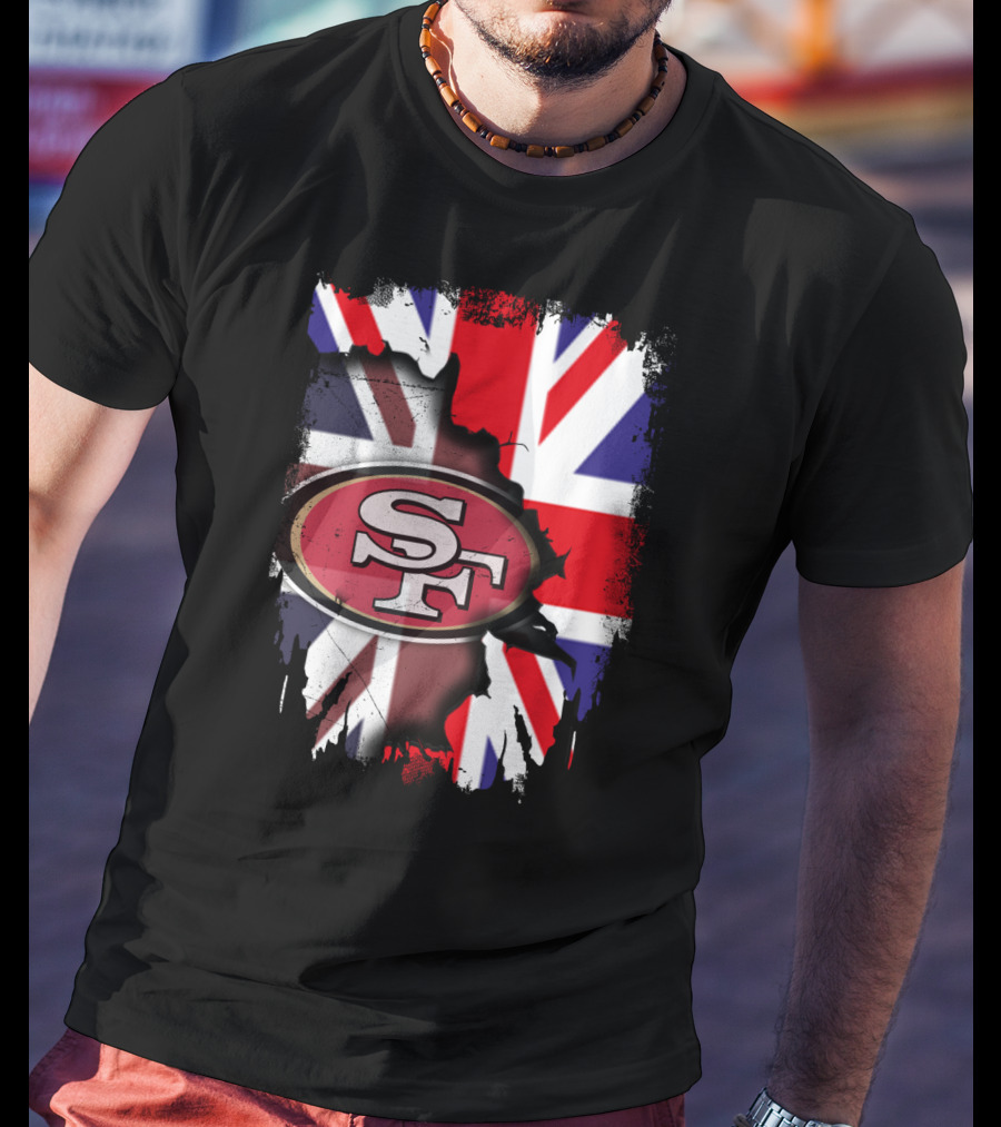 Together United Kingdom With 49ers SF Union Jack Flag T-Shirt