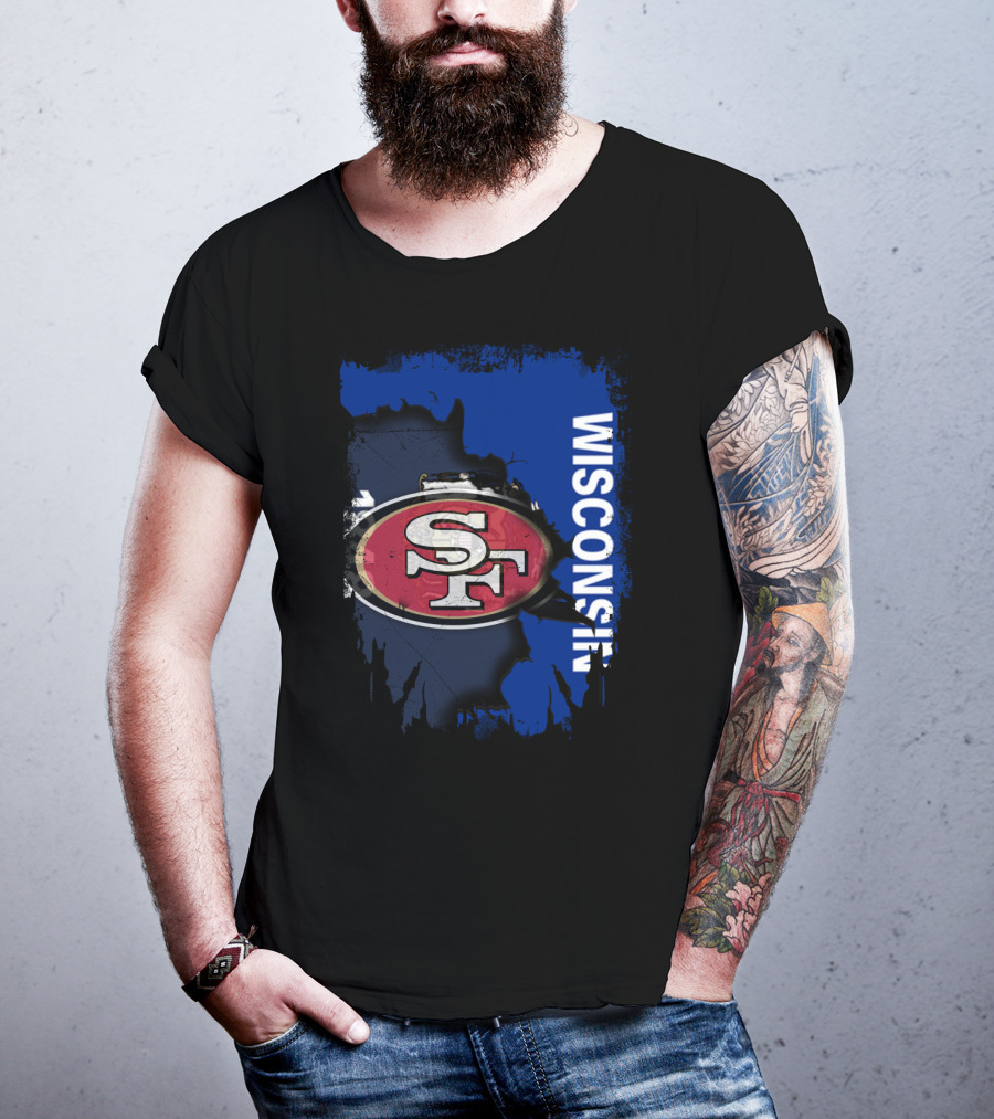 Wisconsin And 49ers United Fan T-Shirt