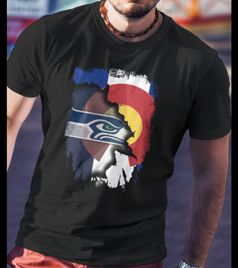 Together Colorado Seahawks Flag Fusion T-Shirt