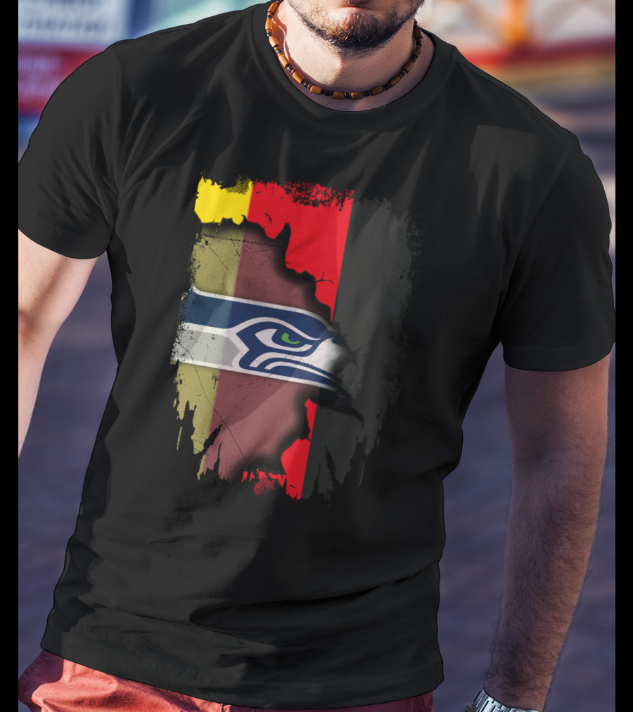 Germany Flag Seahawks Fusion T-Shirt