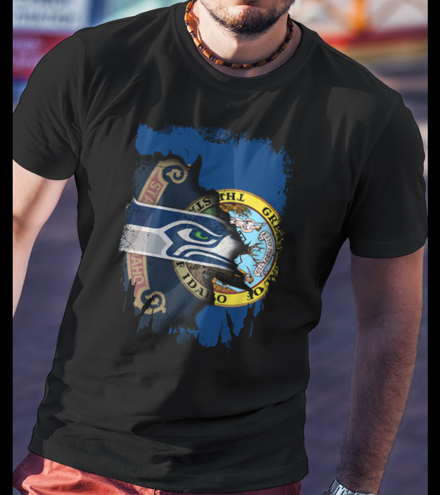 Together Idaho State Flag With Seahawks T-Shirt