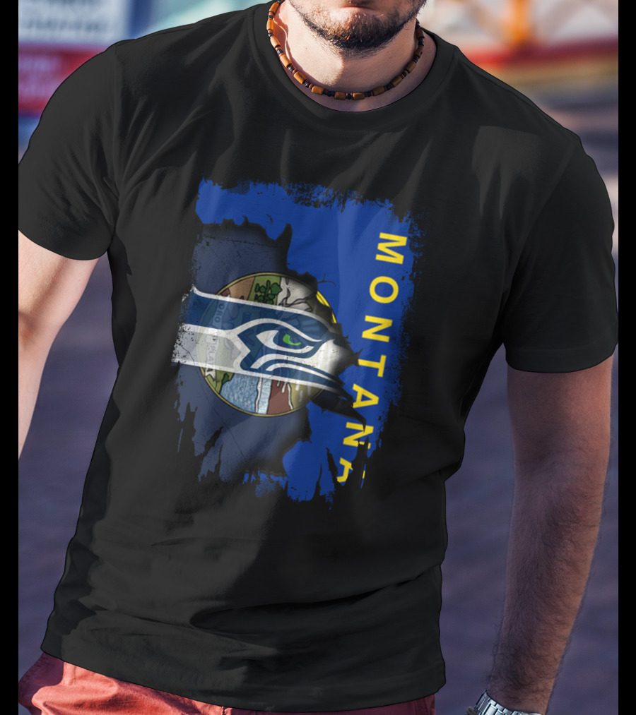 Montana Seahawks Flag T-Shirt