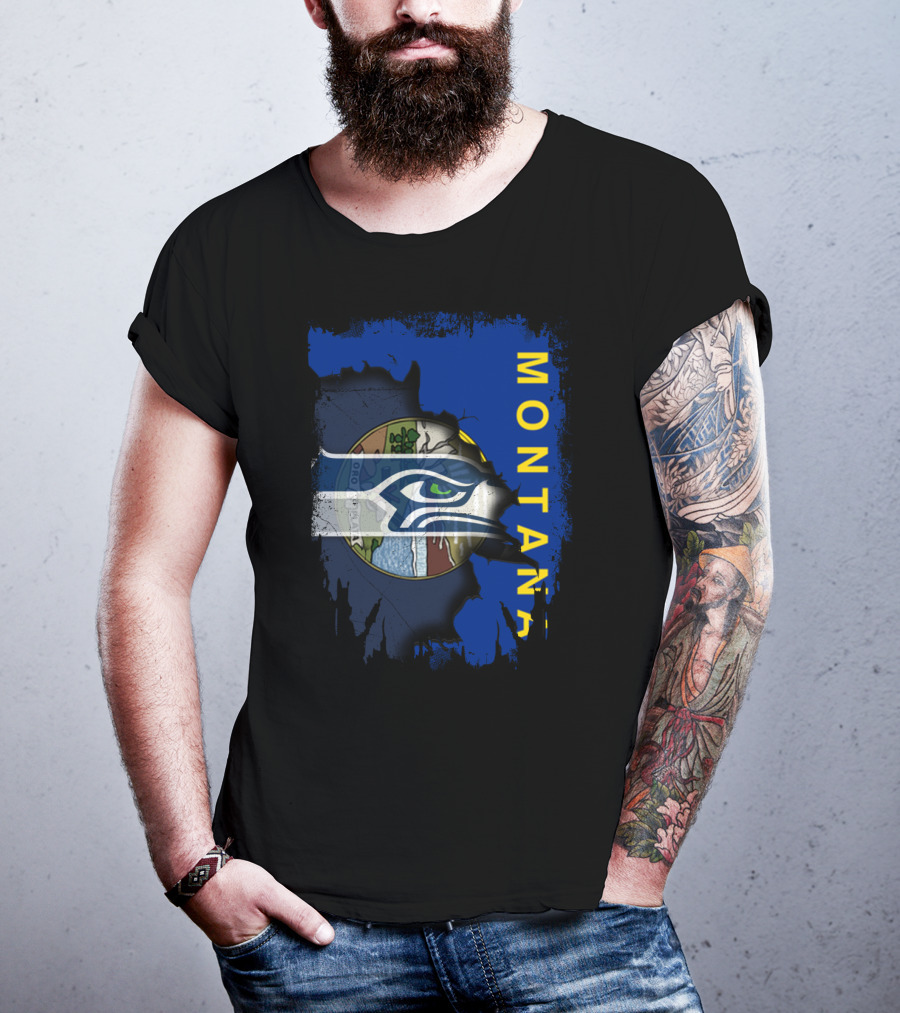 Montana Seahawks Flag T-Shirt