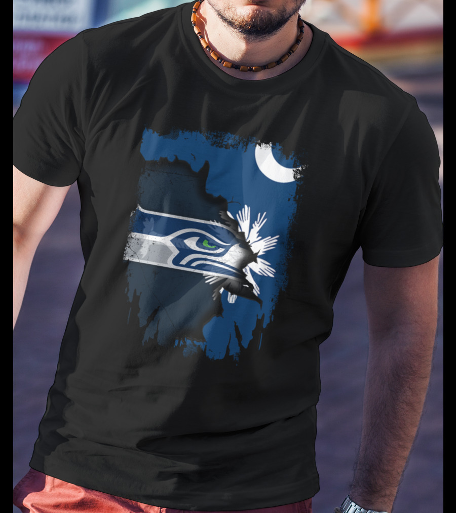 Together South Carolina Seahawks Moon Palmetto T-Shirt