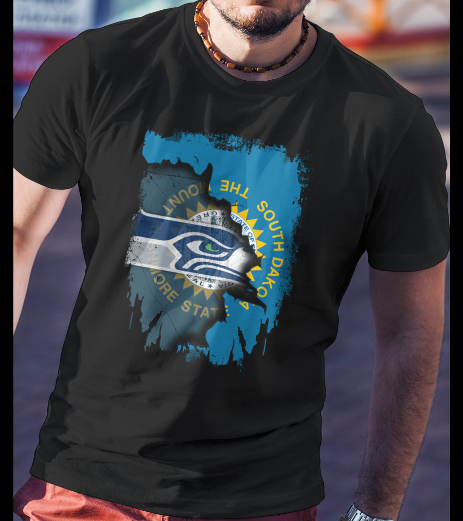 South Dakota And Seahawks Unity Flag T-Shirt