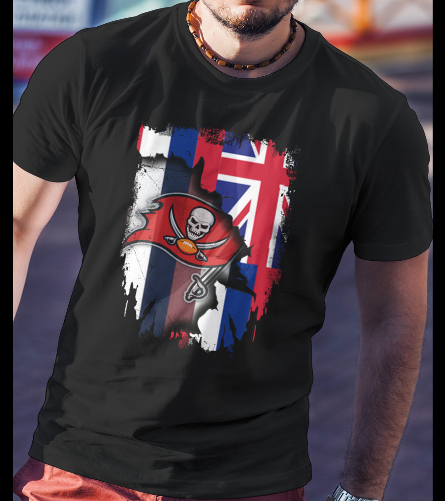 Together Hawaii With Buccaneers Flag Fusion T-Shirt