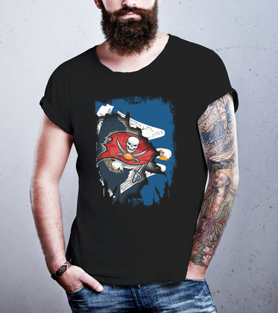 Together Louisiana With Buccaneers Eagle Football Fusion T-Shirt