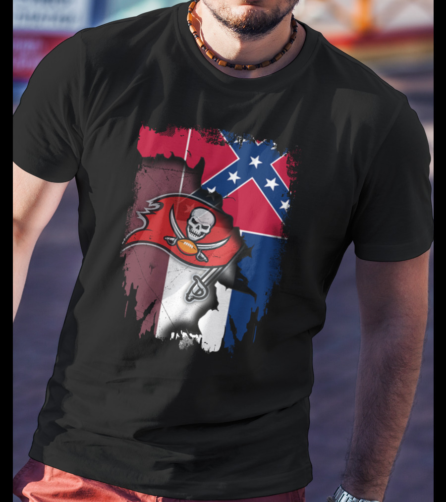 Together Mississippi Buccaneers Flag Fusion T-Shirt