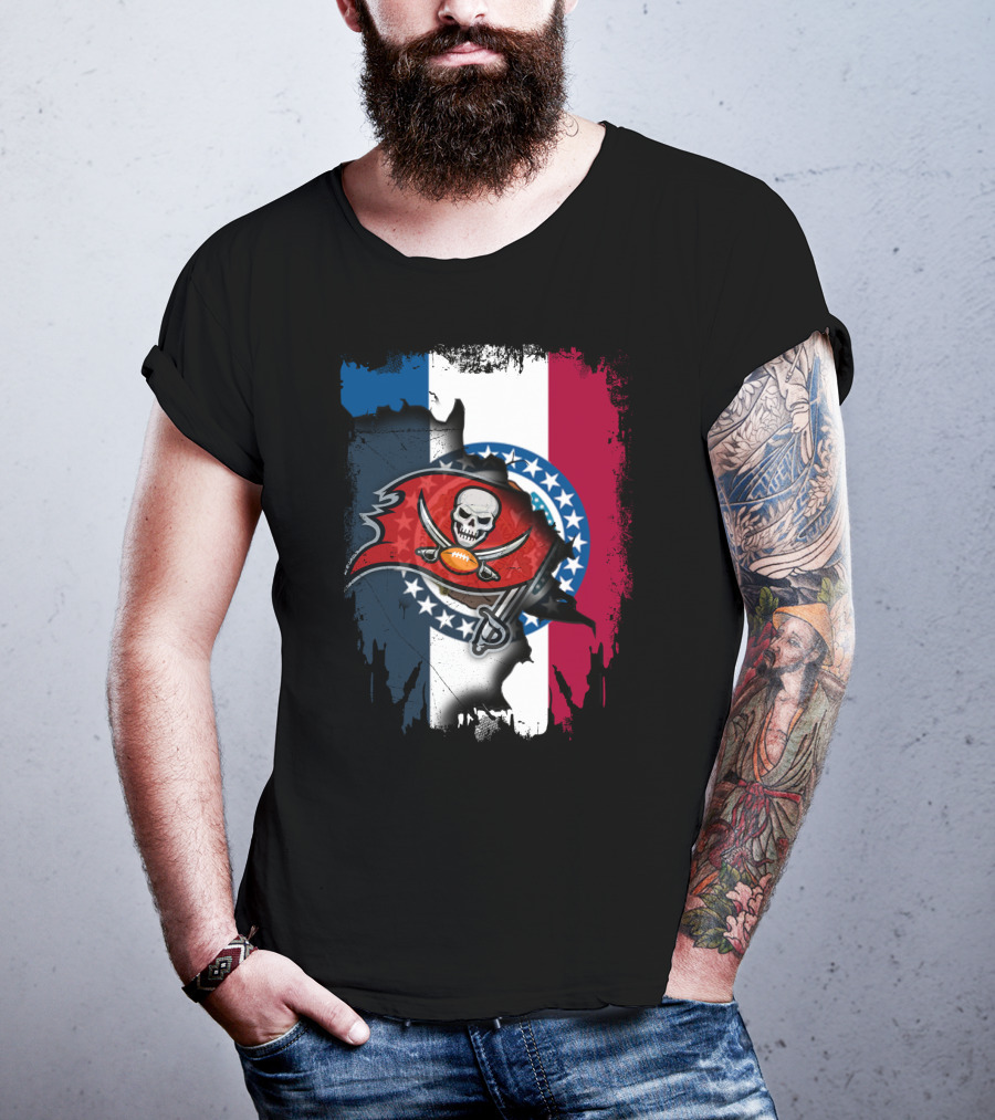 Together Missouri Flag With Buccaneers T-Shirt