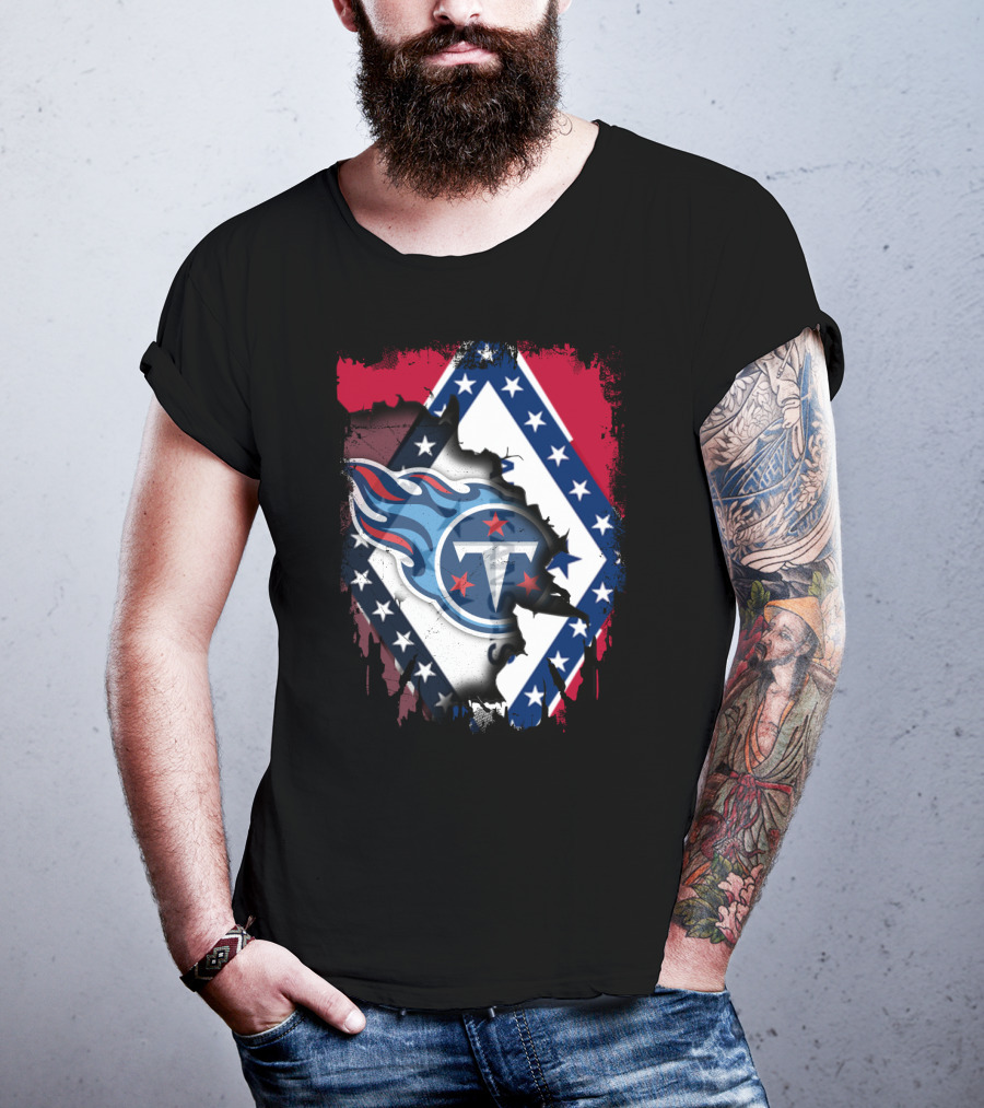 Together Arkansas Titans Flag Fusion T-Shirt