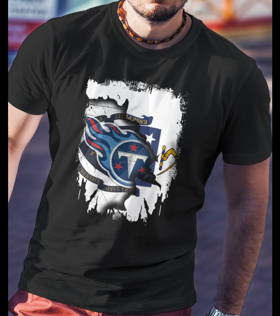 Together Massachusetts With Titans Logo Fusion T-Shirt