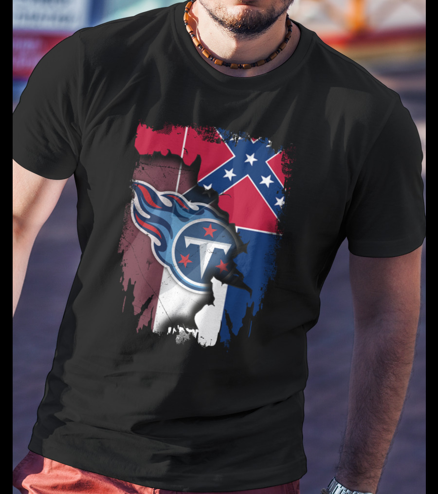 Mississippi State Pride With Titans NFL Team T-Shirt
