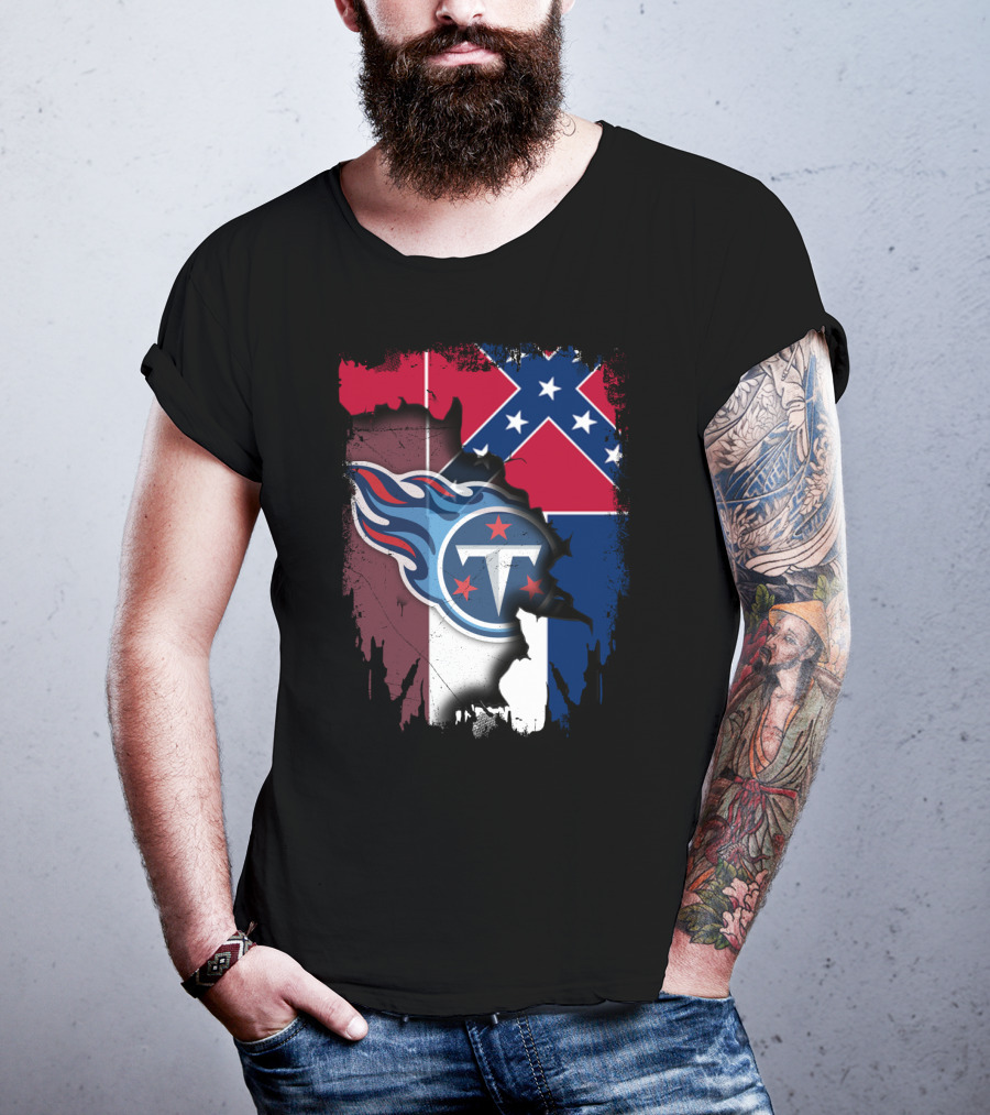 Mississippi State Pride With Titans NFL Team T-Shirt