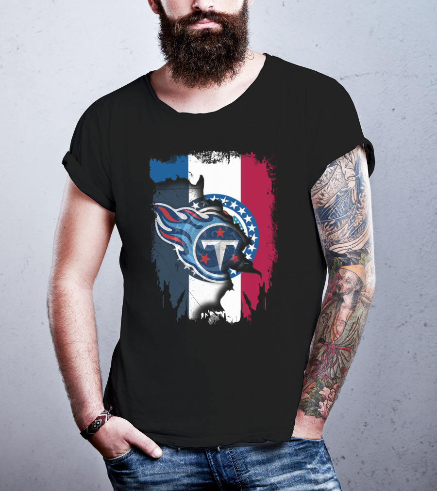 Missouri Pride Meets Titans Icon On Flag Background T-Shirt