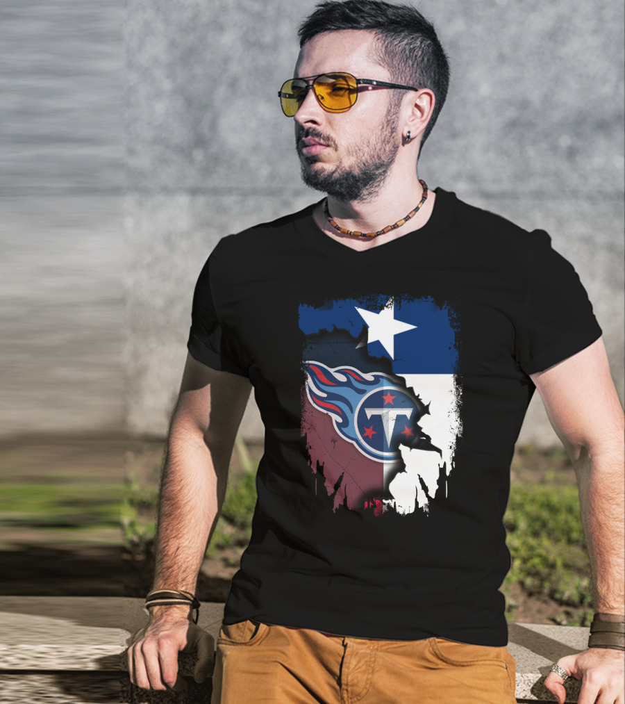 Together Titans Texas Flag Fusion T-Shirt