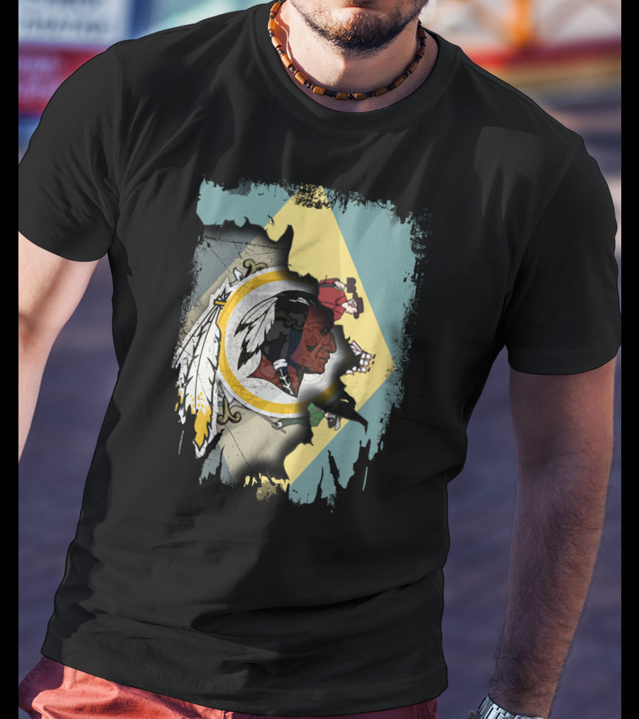 Together Delaware Flag With Redskins T-Shirt