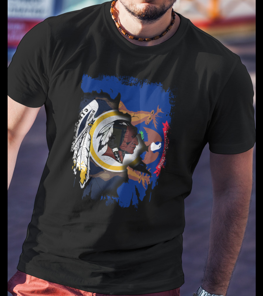 Michigan Unity With Historic Redskins Symbol T-Shirt