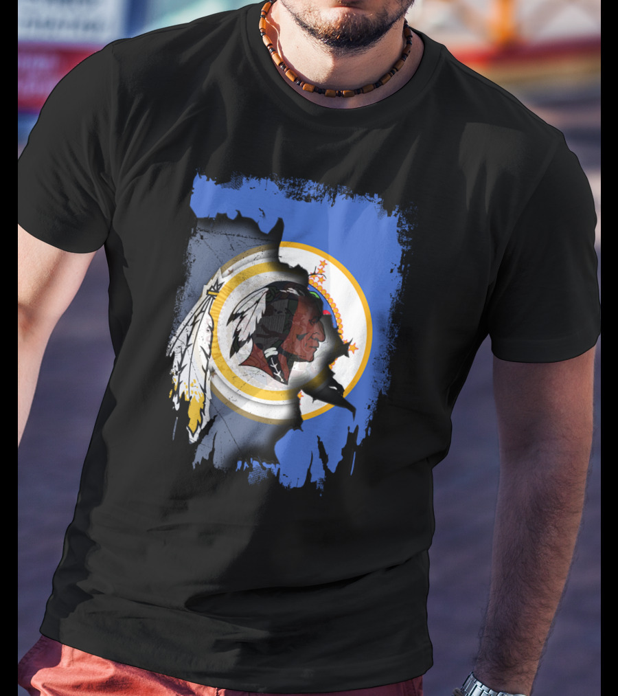 Together Minnesota With Redskins Vintage Logo And State Silhouette T-Shirt
