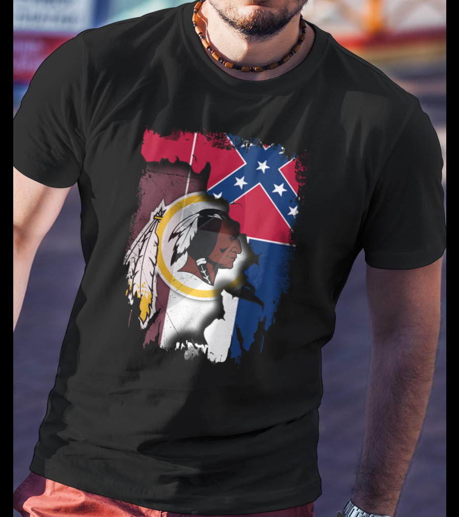Together Mississippi Redskins Flag Fusion T-Shirt
