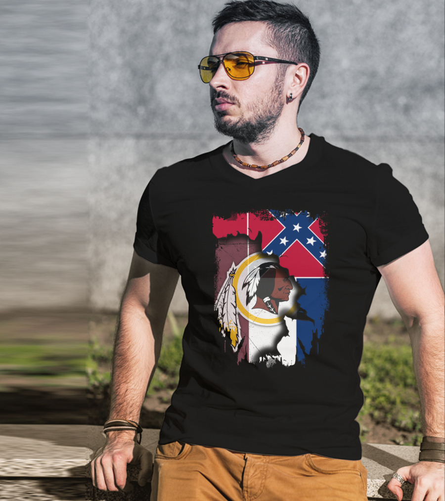 Together Mississippi Redskins Flag Fusion T-Shirt