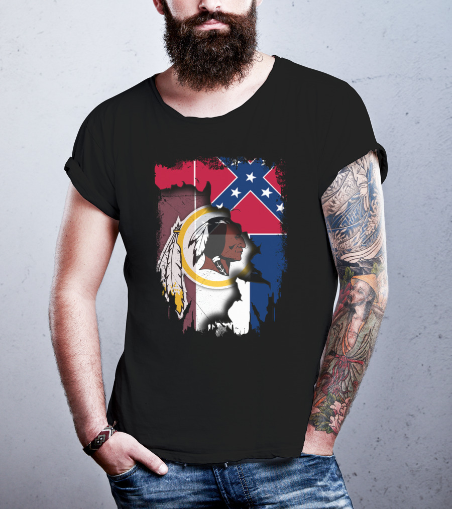 Together Mississippi Redskins Flag Fusion T-Shirt