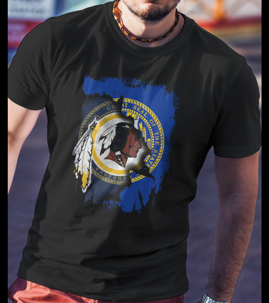 Great Seal Of Nebraska With Redskins T-Shirt