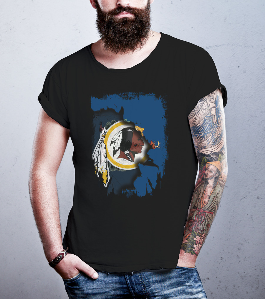 Together Vermont Redskins Map Iconography T-Shirt