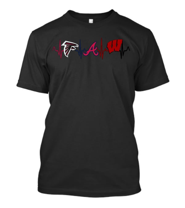 Falcons Braves Wisconsin Heartbeat T-Shirt