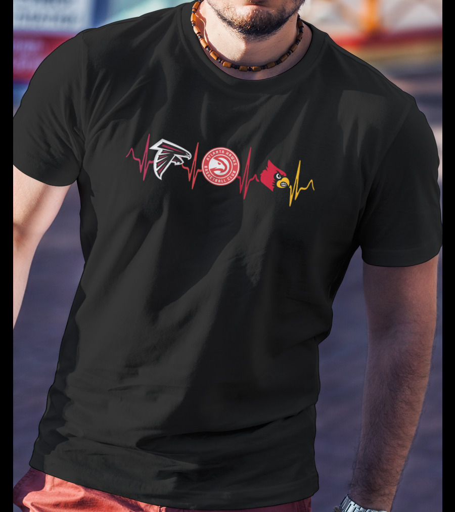 Love Falcons Atlanta Hawks Louisville Cardinals With Lc T-Shirt