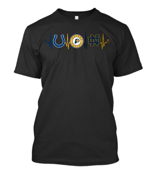 Love Colts Pacers Notre Dame Football Icons T-Shirt