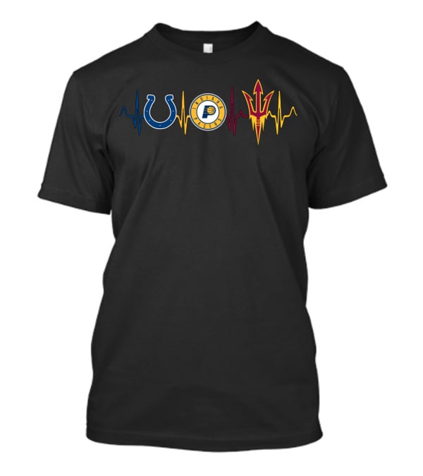 Love Colts Pacers State Heartbeat T-Shirt