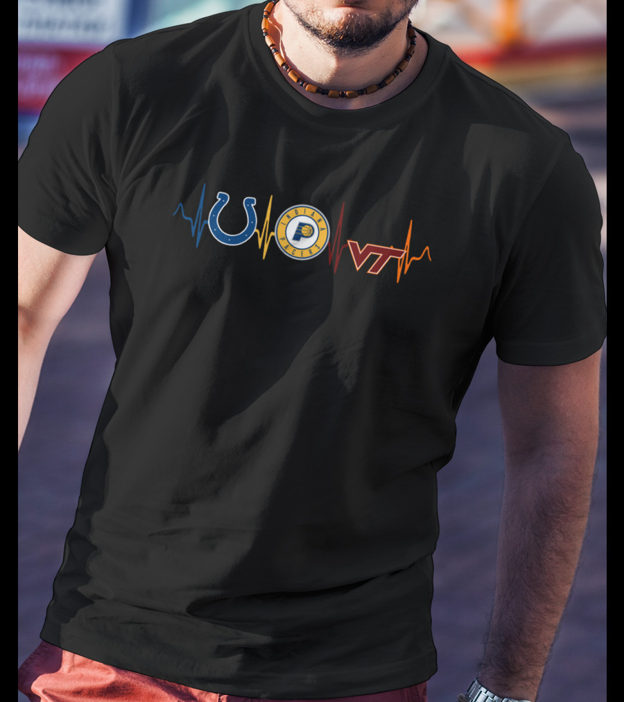Love Colts Pacers Vt Heartbeat T-Shirt