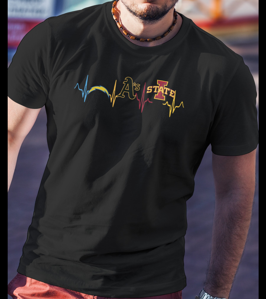 Love Chargers Athletics A's State Isc T-Shirt