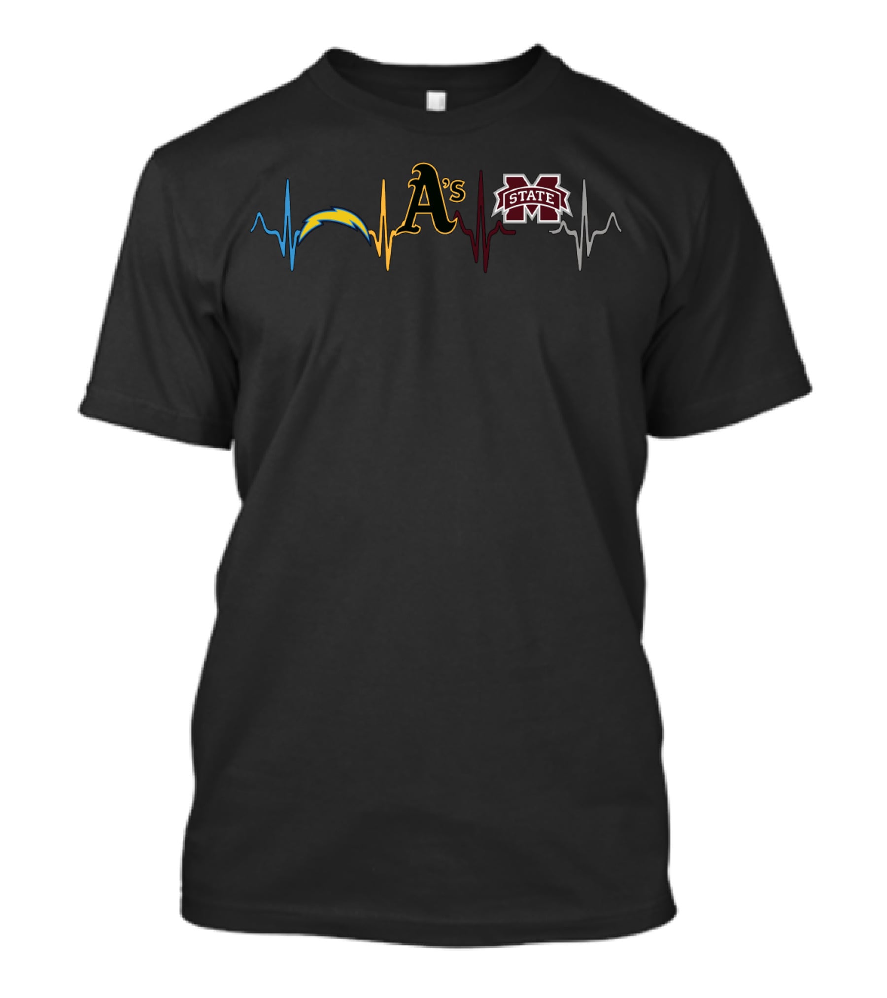 Love Chargers Athletics A's State Msb T-Shirt