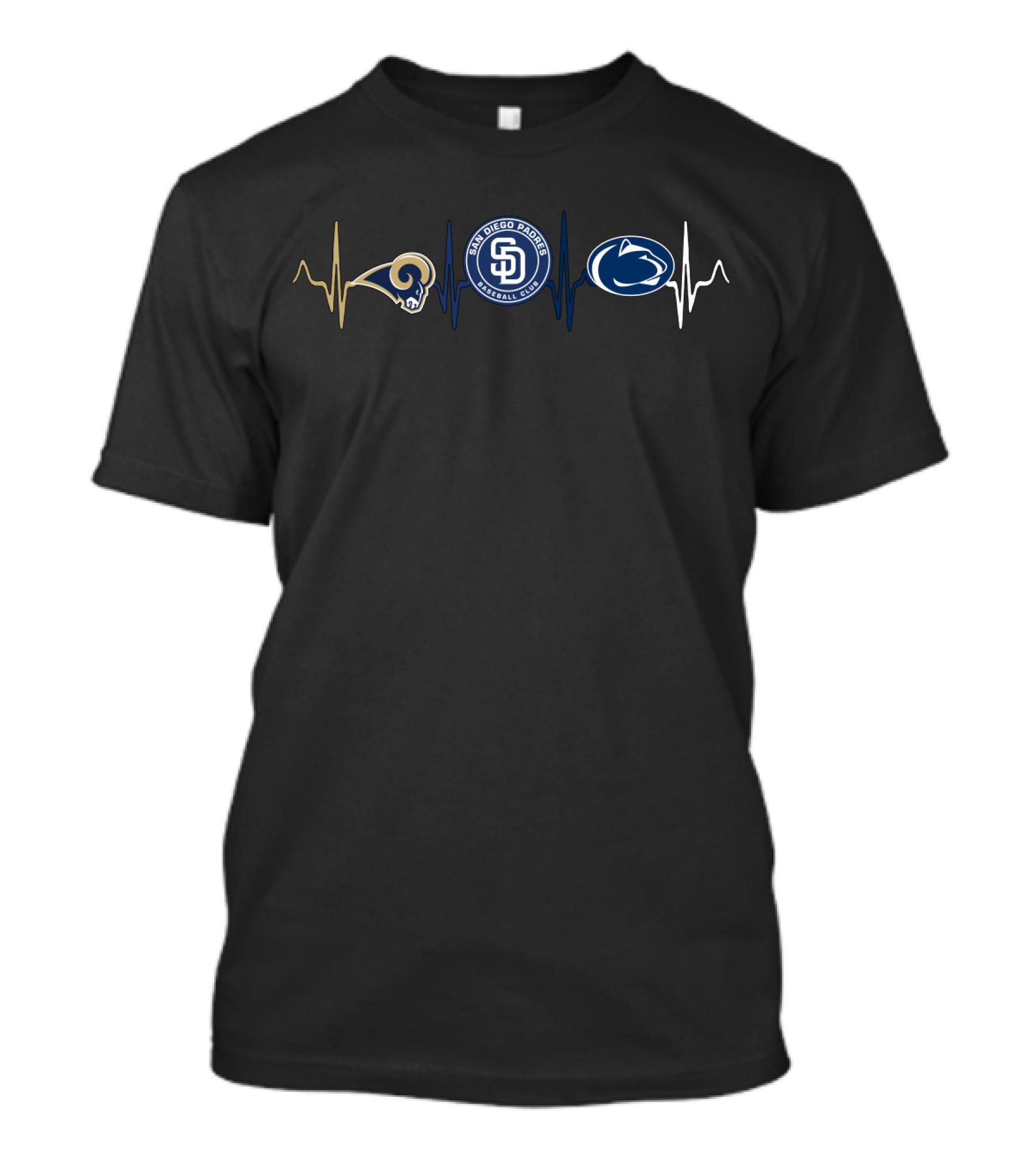 Rams Padres Penn State Heartbeat T-Shirt